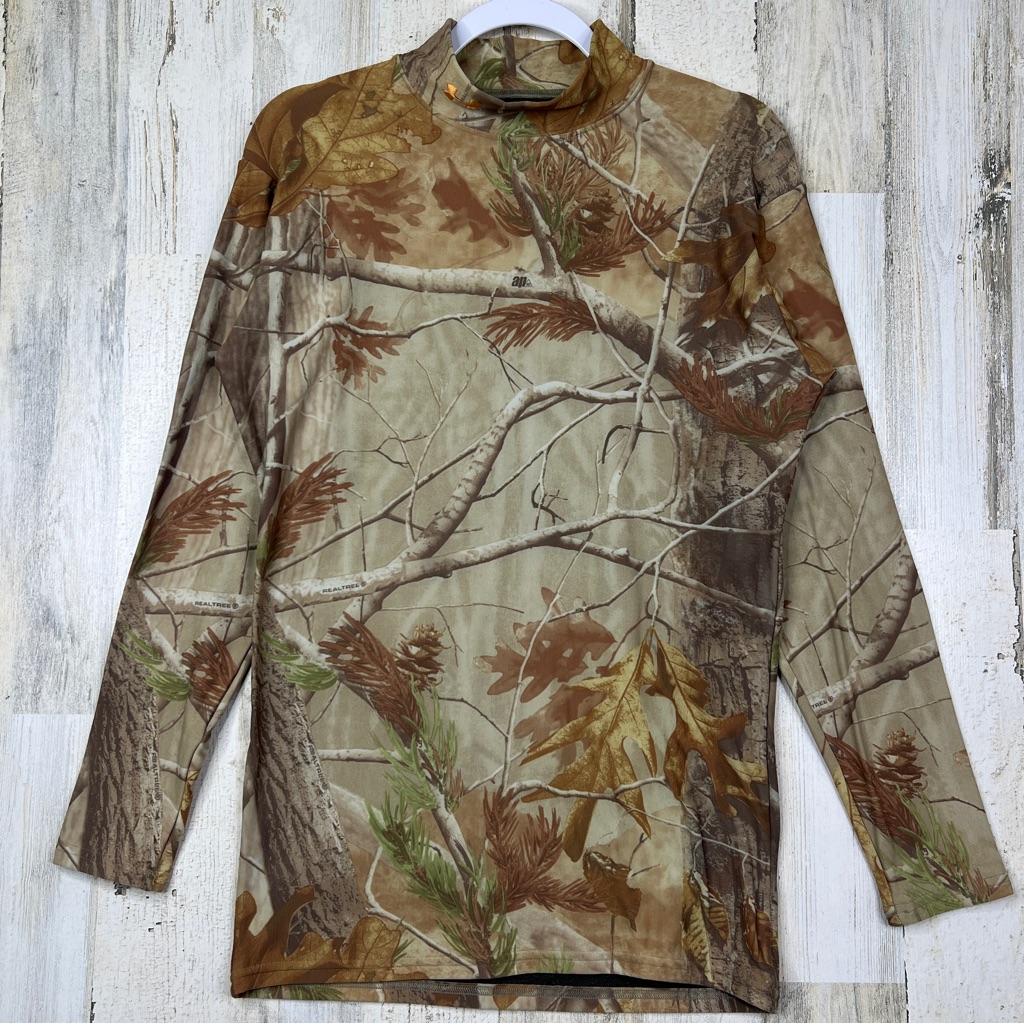 Under Armour Realtree Ap Mock Turtleneck T-Shirt Size Large